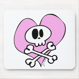Wonky Skull Muismat