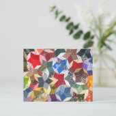 Wonky Star Quilt Briefkaart (Staand voorkant)