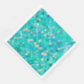 Wonky Waterverf Blauwgroen Glitter Metal Mermaid S Servet (Hoek)