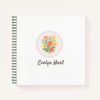Wonky Zoo Bloemige Spiraal Notebook Notitieboek