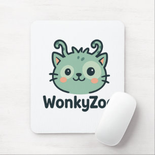 Wonky Zoo Cat Mousepad Funny Desk Accessoire Muismat