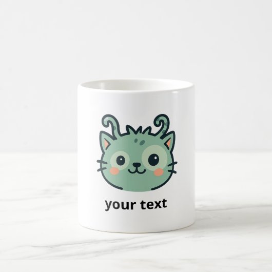 Wonky Zoo Chat Mug Personnalisé | Ajouter votre te (Centre)