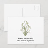 Wonky Zoo Lovely Snowdrops Briefkaart (Voorkant / Achterkant)