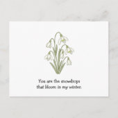 Wonky Zoo Lovely Snowdrops Carte postale (Devant)