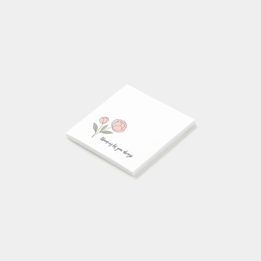Wonky Zoo Peonies Post-it Notes (Schuin)