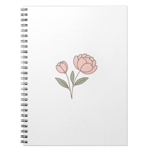 Wonky Zoo Peonies Spiral Foto Notitieboek
