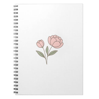 Wonky Zoo Peonies Spiral Foto Notitieboek