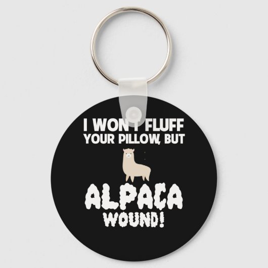 Wont Fluff Pillow, Alpaca Wound Care Sleutelhanger (Voorkant)