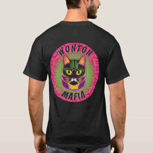 Wonton Mafia Cat T-shirt (Achterkant)