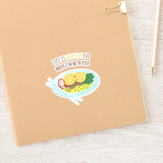 Wontonful Dumpling Paar Noodle Love Pun Sticker (Notitieboek)