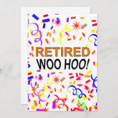 Woo Hoo Confetti Kaart (Voorkant / Achterkant)
