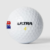 Woo Hoo  Groovy Tekst in ruste Golfballen (Logo)