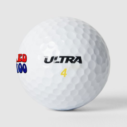 Woo Hoo  Groovy Tekst in ruste Golfballen (Logo)