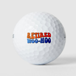 Woo Hoo  Groovy Tekst in ruste Golfballen
