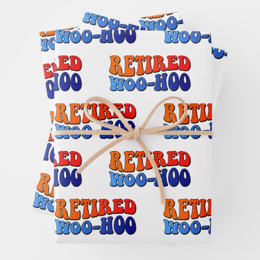 Woo Hoo  Groovy Tekst in ruste Inpakpapier Vel (In situ)