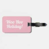 Woo Hoo Holiday | Funny Bagagelabel (Achterkant horizontaal)