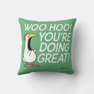 WOO HOO! JE DOET GROOT! Sandra Boynton Pillow Kussen