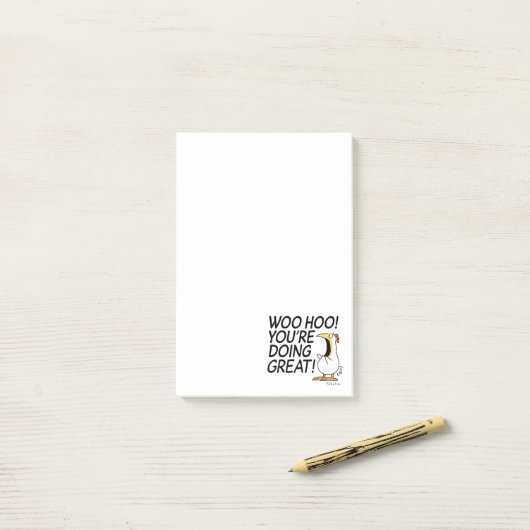WOO HOO! JE DOET GROOT! Sandra Boynton Post-it® Notes (Op bureau)