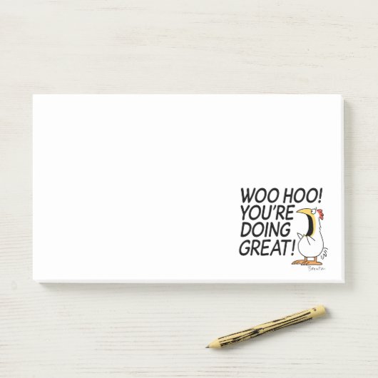 WOO HOO! JE DOET GROOT! Sandra Boynton Post-it® Notes (Op bureau)