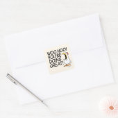 WOO HOO! JE DOET GROOT! Sandra Boynton Vierkante Sticker (Envelop)