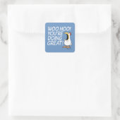 WOO HOO! JE DOET GROOT! Sandra Boynton Vierkante Sticker (Tas)