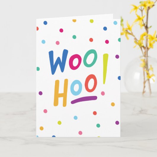 Woo Hoo Kaart (Gele Bloem)