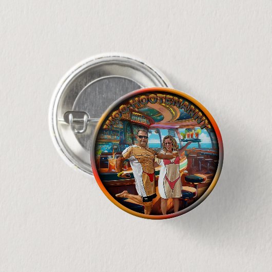 Woo-Hootenanny Ronde Button 3,2 Cm (Voorkant /achterkant)