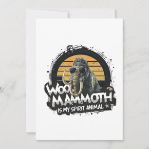 Woo Mammoet Is Mijn Geestdier Kunst Feestdagenkaart
