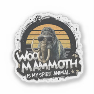 Woo Mammoet Is Mijn Geestdier Kunst Sticker