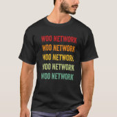 Woo Network Crypto Rainbow Text T-shirt (Voorkant)