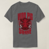 Woo Varkenssolie in vet rood T-shirt (Design voorkant)