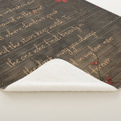 Wood and Cherry Blossom Custom Message Sherpa Deken (3/4)