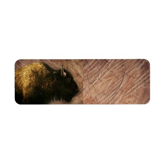 Wood Bison Buffalo Etiket (Voorkant)