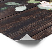 Wood  bruiloft welkom bord boho poster (Hoek)