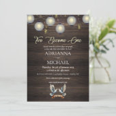 Wood Christian Religious Wedding Invitation Kaart (Staand voorkant)