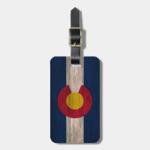 Wood Colorado vlag bagagelabel (Voorkant verticaal)