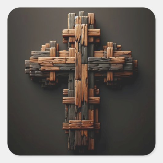 Wood Cross Stickers (Voorkant)