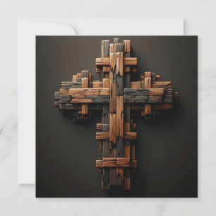 Wood Cross Wenskaart