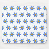 Wood Daisy Flowers op White Muismat (Voorkant)