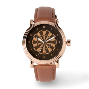 Wood Dartboard horloge