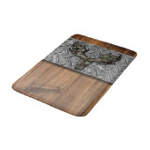 Wood Diamond Bord Camouflage Deer Head Badmat (Gekanteld)