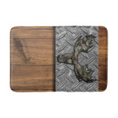 Wood Diamond Bord Camouflage Deer Head Badmat (Voorkant)
