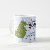 Wood Dragon Blue Koffiemok (Voorkant links)