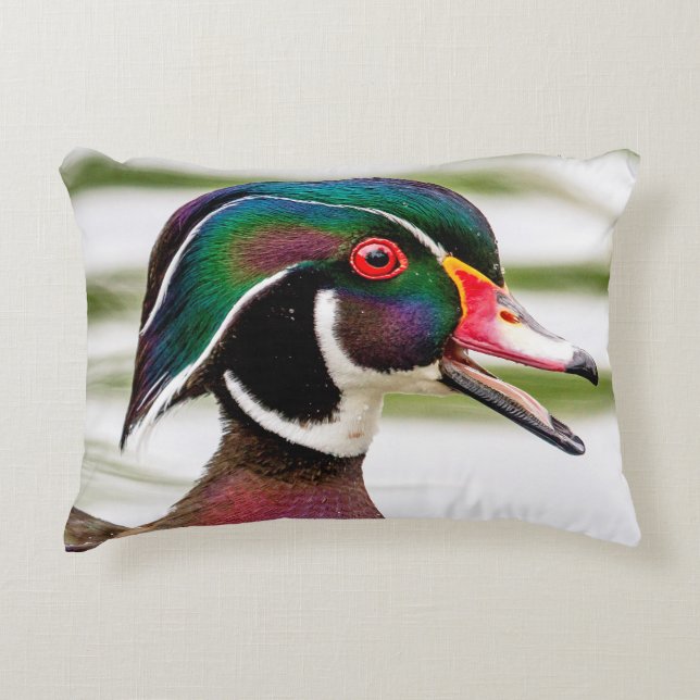 Wood Duck Accent Kussen (Voorkant)