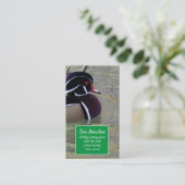 Wood Duck Drake Visitekaartje (Staand voorkant)