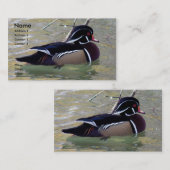 Wood Duck Drake Visitekaartje (Voorkant / Achterkant)