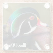 Wood Duck Glazen Onderzetter (Achterkant)