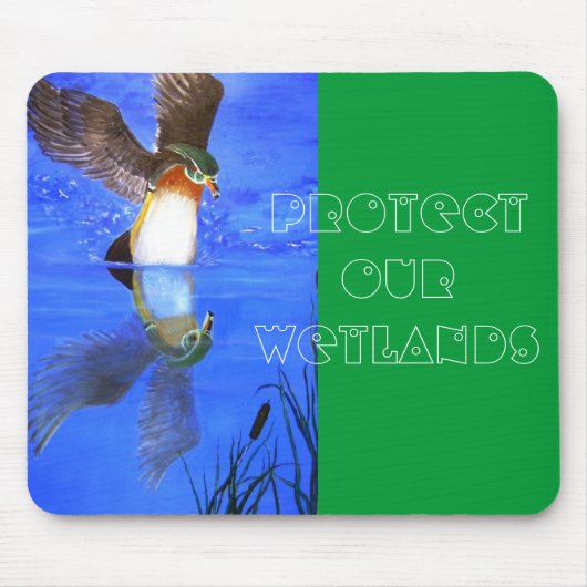 Wood Duck mousepad Muismat (Voorkant)