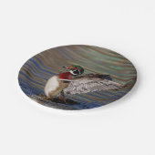 Wood Duck Papieren Bordje (Gekanteld)