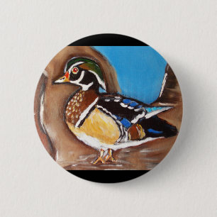 WOOD DUCK RONDE BUTTON 5,7 CM